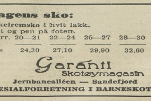 Bilde av Garanti Skotøymagasin - (fasade og inngang fra Jernbanealleen)
